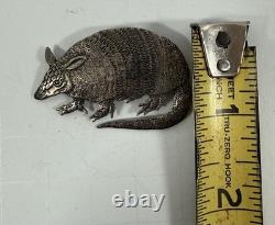 Zuni Navajo Sterling Silver Armadillo Pin Signed HRC Zuni And ZR 1990