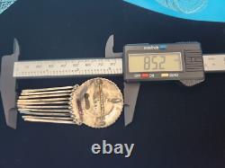 Zuni Needlepoint Pendant/Pin withdangle (65 pcs) signed S. WALLACE Sterling Silver