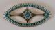Zuni Needlepoint Pin, Ca 1970. Very Fine Stonework And Open Sterling Silver Work