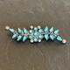 Zuni Petit Point Snakeye Turquoise Sterling Silver Pin Brooch 2 Vintage 13