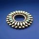 Zuni Petit Point Sunburst Brooch Sterling Silver Native American Pin Signed Fl