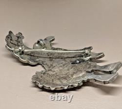 Zuni Pin Pendant Native American Sterling Silver 925 Signed Adrian E Wallace
