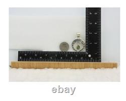 Zuni Pin Pendant Sterling Silver Natural Gemstone Vintage Signed JJ NIIHA