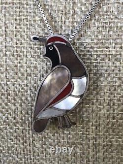 Zuni Quail Masterpiece Beautiful, Finely Made, Lifelike Zuni Quail Pendant/Pin