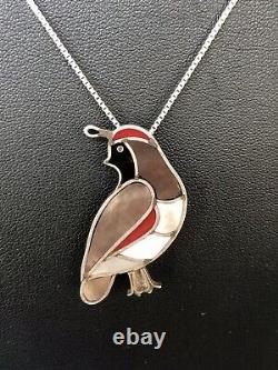 Zuni Quail Masterpiece Beautiful, Finely Made, Lifelike Zuni Quail Pendant/Pin