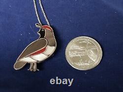 Zuni Quail Masterpiece Beautiful, Finely Made, Lifelike Zuni Quail Pendant/Pin