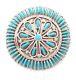 Zuni Sterling Silver Turquoise Needlepoint Cluster Pendant/pin T. Loncasion