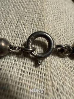 Zuni Turquoise Cluster Necklace 800 Silver 55g Large Pin Pendant Brooch 2.25