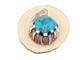 Zuni Turquoise Inlay Bear Claw Shell Pendant Design Native American Jewelry