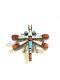 Zuni Wjh Turquoise Coral Inlay Sterling Silver Dragonfly Brooch Pendant