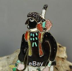 Zuni Ya'ana Kachina Inlay Pendant Pin Andrea Lonjose Shirley Collector jewelry