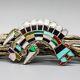 Zuni-vintage Sterling & Channel Inlay Rainbow Man Pin/pendant-native American